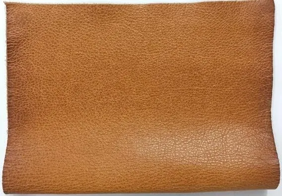 Burned Tan Cow Urban leather sample from the Farhan Exports colour card